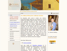 Tablet Screenshot of goldbergstiftung.org